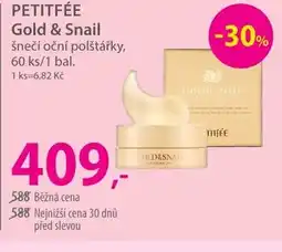 Hebe PETITFÉE Gold & Snail šnečí oční polštářky nabídka