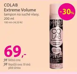 Hebe COLAB Extreme Volume šampon na suché vlasy nabídka