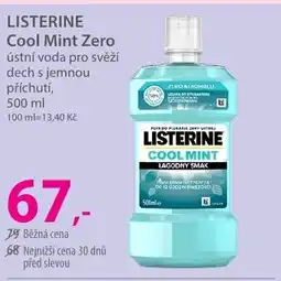 Hebe LISTERINE Cool Mint Zero ústní voda pro svěží dech s jemnou příchutí nabídka