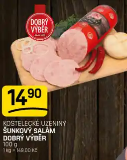 Flop Kostelecké uzeniny šunkový salám dobrý výběr nabídka