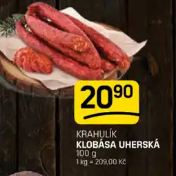 Flop Krahulík klobása uherská nabídka
