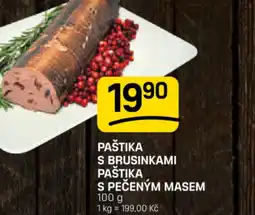 Flop Paštika s brusinkami paštika s pečeným masem nabídka