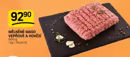 Flop Mělněné maso vepřové a hovězí nabídka