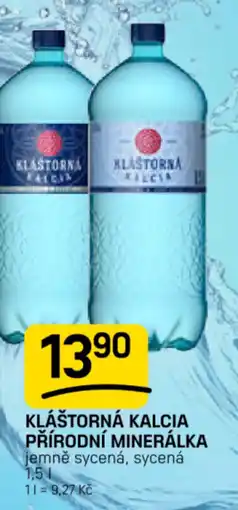Flop Kláštorná kalcia přírodní minerálka jemně sycená, sycená nabídka