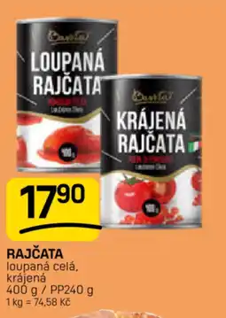 Flop Rajčata loupaná celá, krájená nabídka