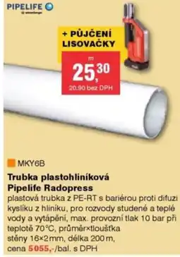 DEK Trubka plastohliníková Pipelife Radopress nabídka