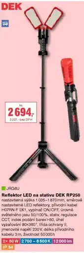 DEK Reflektor LED na stativu DEK RP250 nabídka