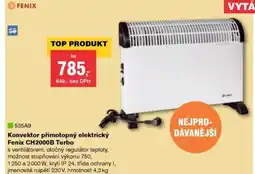 DEK Konvektor přímotopný elektrický Fenix CH2000B Turbo nabídka