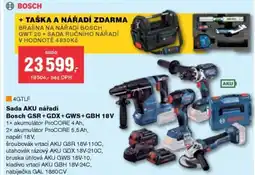 DEK Sada AKU nářadí Bosch GSR+GDX+GWS+GBH 18V nabídka