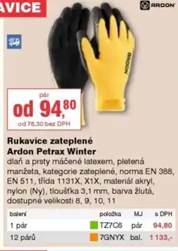 DEK Rukavice zateplené Ardon Petrax Winter nabídka