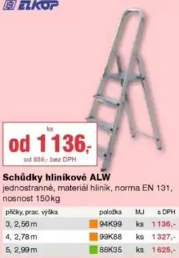 DEK Schůdky hliníkové ALW nabídka