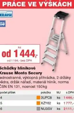 DEK Schůdky hliníkové Krause Monto Secury nabídka