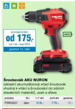 DEK Šroubovák AKU NURON nabídka