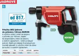 DEK Vrtačka AKU jádrová do průměru 150 mm NURON nabídka