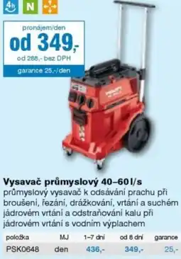DEK Vysavač průmyslový 40-60l nabídka