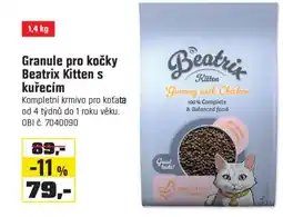 OBI Granule pro kočky Beatrix Kitten s kuřecím nabídka