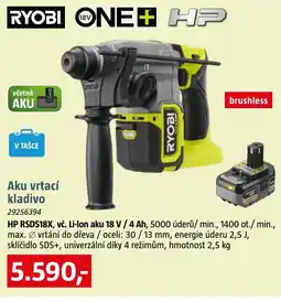 Bauhaus RYOBI ONE + Aku vrtací kladivo nabídka