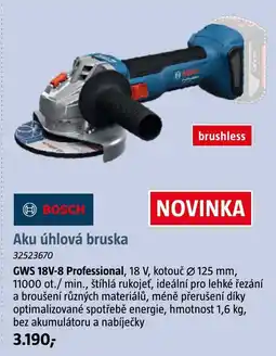 Bauhaus BOSCH Aku úhlová bruska nabídka
