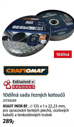 Bauhaus 10dílná sada řezných kotoučů nabídka