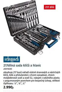 Bauhaus Scheppach 217dílná sada klíčů a hlavic nabídka