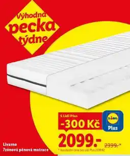 Lidl Livarno 7zónová pěnová matrace nabídka