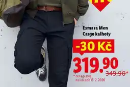 Lidl esmara Men Cargo kalhoty nabídka