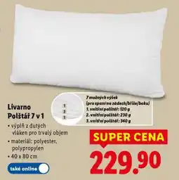 Lidl Livarno Polštář 7 v 1 nabídka