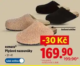 Lidl esmara Plyšové nazouváky nabídka