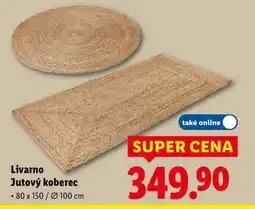 Lidl Livarno Jutový koberec nabídka