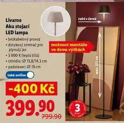 Lidl Livarno Aku stojací LED lampa nabídka