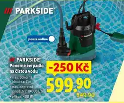Lidl PARKSIDE Ponorné čerpadlo na čistou vodu nabídka