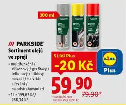 Lidl PARKSIDE Sortiment olejů ve spreji nabídka