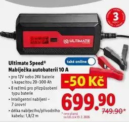 Lidl ULTIMATE SPEED Nabíječka autobaterií 10 A nabídka