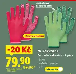 Lidl PARKSIDE Zahradní rukavice – 2 páry nabídka