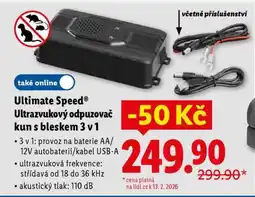 Lidl Ultimate Speed Ultrazvukový odpuzovač kun s bleskem 3 v 1 nabídka