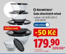 Lidl SilverCrest Sada skleněných misek nabídka