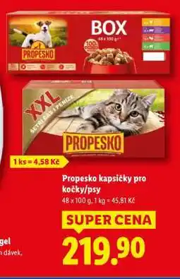 Lidl PROPESKO Kapsičky pro kočky/psy nabídka