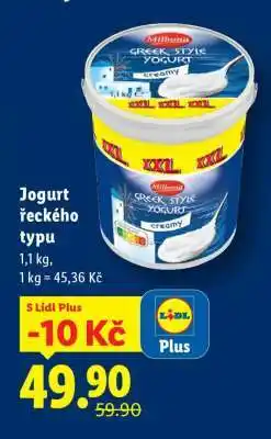 Lidl Milbona Jogurt řeckého typu nabídka