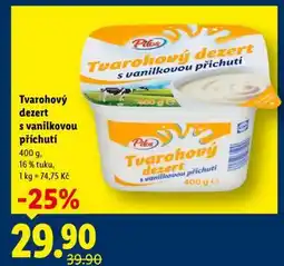 Lidl Tvarohový dezert s vanilkovou příchutí nabídka