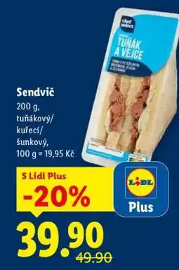 Lidl SENDVIČ nabídka
