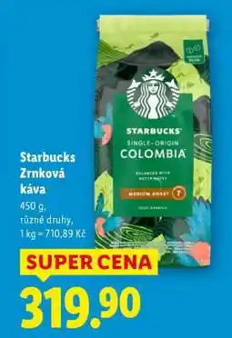Lidl Starbucks Zrnková káva nabídka