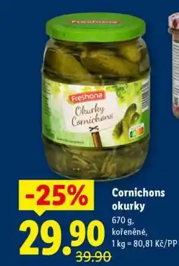 Lidl FRESHONA Cornichons okurky nabídka
