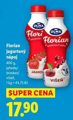 Lidl Florian jogurtový nápoj nabídka
