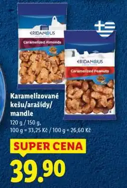 Lidl KARAMELIZOVANÉ KEŠU/ARAŠÍDY/MANDLE nabídka