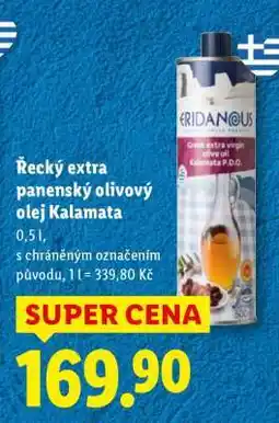 Lidl Řecký extra panenský olivový olej Kalamata nabídka