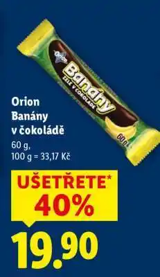 Lidl Orion Banány v čokoládě nabídka