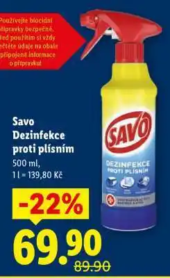 Lidl SAVO DEZINFEKCE PROTI PLÍSNÍM nabídka