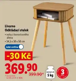 Lidl Livarno Odkládací stolek nabídka
