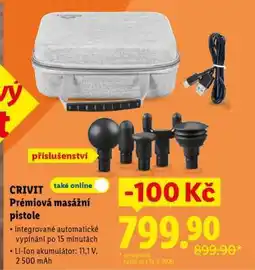 Lidl CRIVIT Prémiová masážní pistole nabídka