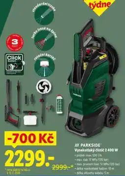Lidl Parkside Vysokotlaký čistič 2 400 W nabídka